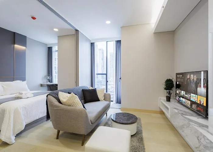 Apartment Modern Luxury Center Of Bkk! 3 Min Walk Mrt *